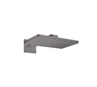 hansgrohe AXOR ShowerSolutions pomme de douche 460/300 1 jet, bras de douche, rosette carrée, 35278340, Couleur: Chrome noir brossé