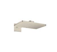 hansgrohe AXOR ShowerSolutions pomme de douche 460/300 1 jet, bras de douche, rosette carrée, 35278820, Couleur: Nickel brossé
