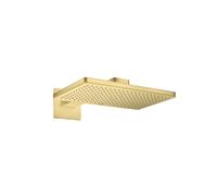 hansgrohe AXOR ShowerSolutions pomme de douche 460/300 1 jet, bras de douche, rosette carrée, 35278950, Couleur: laiton brossé
