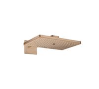 hansgrohe AXOR ShowerSolutions pomme de douche 460/300 3jet, bras de douche, rosette carrée, 35282310, Couleur: Or rouge brossé
