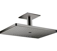hansgrohe AXOR ShowerSolutions pomme de douche suspendue 460/300 3jet, raccordement au plafond, 35281330, Couleur: Chrome noir poli