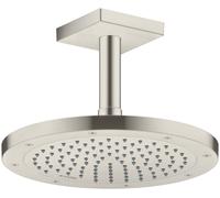 hansgrohe AXOR ShowerSolutions raccord de plafond, carré, 100mm, 26437800, Couleur: Acier inoxydable Optic