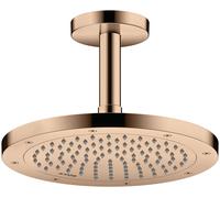 hansgrohe AXOR ShowerSolutions Raccordement au plafond 100 mm, 26432300, Couleur: Rouge poli or