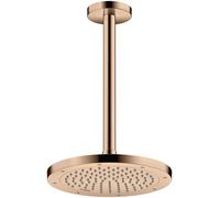 hansgrohe AXOR ShowerSolutions Raccordement au plafond 300 mm, 26433300, Couleur: Rouge poli or