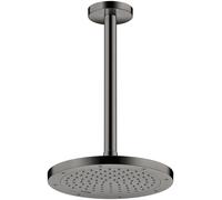 hansgrohe AXOR ShowerSolutions Raccordement au plafond 300 mm, 26433330, Couleur: Chrome noir poli