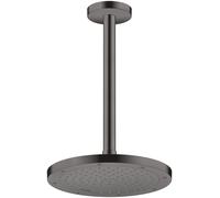 hansgrohe AXOR ShowerSolutions Raccordement au plafond 300 mm, 26433340, Couleur: Chrome noir brossé