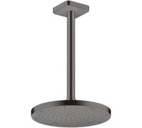 hansgrohe AXOR ShowerSolutions raccordement au plafond, 300mm, 26966340, Couleur: Chrome noir brossé