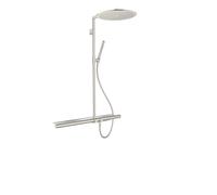 hansgrohe AXOR ShowerSolutions Tuyau de douche avec thermostat 800 et douche de tête 350 1 jet, 27984800, Couleur: Acier inoxydable Optic