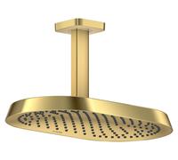 hansgrohe AXOR ShowerSphere Douche de tête 370/220 1jet avec raccordement au plafond, 39760990, Couleur: Optique en or poli