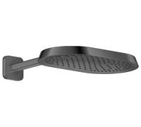 hansgrohe AXOR ShowerSphere Douche de tête 370/220 1jet EcoSmart avec bras de douche, 39749330, Couleur: Chrome noir poli