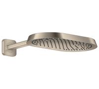 hansgrohe AXOR ShowerSphere Douche de tête 370/220 1jet EcoSmart avec bras de douche, 39749820, Couleur: Nickel brossé