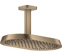 hansgrohe AXOR ShowerSphere Douche de tête 370/220 2jet EcoSmart avec raccordement au plafond, 39758140