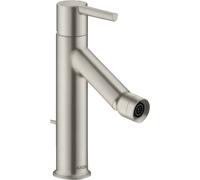 hansgrohe AXOR Starck Mitigeur monocommande de bidet, béqu'illes, garniture de vidage, 10214800, Couleur: Acier inoxydable Optic
