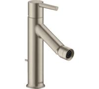 hansgrohe AXOR Starck Mitigeur monocommande de bidet, béqu'illes, garniture de vidage, 10214820, Couleur: Nickel brossé