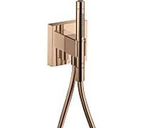 hansgrohe Axor Starck Organic Meuble Porter 12626300 avec douchette 2jet, flexible de douche, 120x120mm, or rouge poli