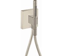 hansgrohe Axor Starck Organic Meuble Porter 12626820 avec douchette 2jet, flexible de douche, 120x120mm, nickel brossé