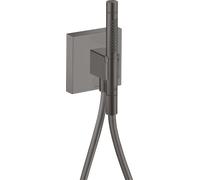 hansgrohe AXOR Starck ShowerCollection Porter unit 12 x 12, avec douchette à main 2 jets et flexible de douche, 12626340, Couleur: Chrome noir brossé