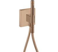 hansgrohe AXOR Starck ShowerCollection Porter unit 12 x 12, avec douchette à main 2 jets et flexible de douche, 12626310, Couleur: Or rouge brossé
