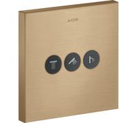 hansgrohe AXOR Starck ShowerSelect Robinet carré encastré pour 3 consommateurs, 36717140, Couleur: Bronze brossé