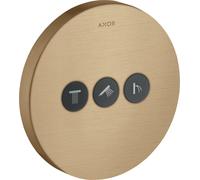 hansgrohe AXOR Starck ShowerSelect Robinet rond encastré pour 3 consommateurs, 36727140, Couleur: Bronze brossé