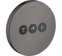 hansgrohe AXOR Starck ShowerSelect Robinet rond encastré pour 3 consommateurs, 36727340, Couleur: Chrome noir brossé