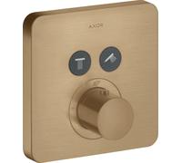 hansgrohe AXOR Starck ShowerSelect Soft Thermostat encastré pour 2 consommateurs, 36707140, Couleur: Bronze brossé