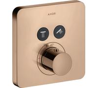 hansgrohe AXOR Starck ShowerSelect Soft Thermostat encastré pour 2 consommateurs, 36707300, Couleur: Rouge poli or