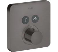 hansgrohe AXOR Starck ShowerSelect Soft Thermostat encastré pour 2 consommateurs, 36707340, Couleur: Chrome noir brossé