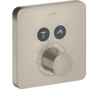 hansgrohe AXOR Starck ShowerSelect Soft Thermostat encastré pour 2 consommateurs, 36707820, Couleur: Nickel brossé