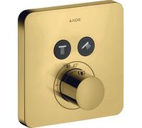 hansgrohe AXOR Starck ShowerSelect Soft Thermostat encastré pour 2 consommateurs, 36707990, Couleur: Optique en or poli