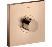 hansgrohe AXOR Starck ShowerSelect Thermostat carré à débit élevé à encastrer, 36718300, Couleur: Rouge poli or