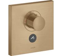hansgrohe AXOR Starck ShowerSelect Thermostat carré à débit élevé encastré pour 1 consommateur et 1 prise supplémentaire, 36716140, Couleur: Bronze brossé