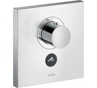 hansgrohe AXOR Starck ShowerSelect Thermostat carré à débit élevé encastré pour 1 consommateur et 1 prise supplémentaire, 36716000, Couleur: chrome