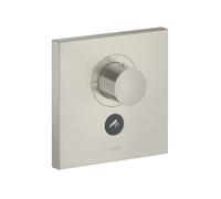 hansgrohe AXOR Starck ShowerSelect Thermostat carré à débit élevé encastré pour 1 consommateur et 1 prise supplémentaire, 36716800, Couleur: Acier inoxydable Optic