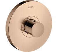 hansgrohe AXOR Starck ShowerSelect Thermostat de douche à débit élevé rond encastré, 36721300, Couleur: Rouge poli or