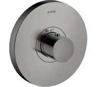 hansgrohe AXOR Starck ShowerSelect Thermostat de douche à débit élevé rond encastré, 36721330, Couleur: Chrome noir poli