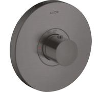 hansgrohe AXOR Starck ShowerSelect Thermostat de douche à débit élevé rond encastré, 36721340, Couleur: Chrome noir brossé