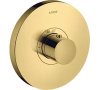 hansgrohe AXOR Starck ShowerSelect Thermostat de douche à débit élevé rond encastré, 36721990, Couleur: Optique en or poli