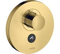hansgrohe AXOR Starck ShowerSelect Thermostat rond à débit élevé encastré pour 1 consommateur et 1 prise supplémentaire, 36726990, Couleur: Optique en or poli