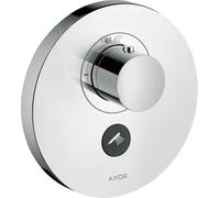 hansgrohe AXOR Starck ShowerSelect Thermostat rond à débit élevé encastré pour 1 consommateur et 1 prise supplémentaire, 36726800, Couleur: Acier inoxydable Optic