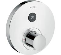 hansgrohe AXOR Starck ShowerSelect Thermostat rond à encastrer pour 1 consommateur, 36722800, Couleur: Acier inoxydable Optic