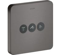 hansgrohe AXOR Starck ShowerSelect Valve à encastrer souple pour 3 consommateurs, 36773340, Couleur: Chrome noir brossé