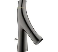 hansgrohe AXOR Starck Starck Mélangeur lavabo bio à 2 poignées 50, vidage automatique, pour lave-mains, 12014330, Couleur: Chrome noir poli