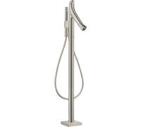 hansgrohe AXOR Starck Starck Thermostat de bain biologique sur pied, 2 consommateurs, 12016800, Couleur: Acier inoxydable Optic