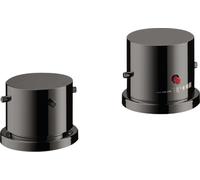 hansgrohe AXOR Starck Thermostat de jante de baignoire 2 trous DN15, 10480330, Couleur: Chrome noir poli