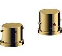 hansgrohe AXOR Starck Thermostat de jante de baignoire 2 trous DN15, 10480990, Couleur: Optique en or poli