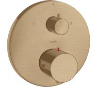 hansgrohe AXOR Starck thermostat encastré avec vanne d'arrêt et vanne de commutation, 10720140, Couleur: Bronze brossé