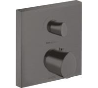 hansgrohe AXOR Starck Thermostat organique à encastrer, robinet d'arrêt et inverseur, 2 consommateurs, 12716340, Couleur: Chrome noir brossé