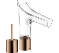 hansgrohe AXOR Starck V Mélangeur lavabo 2 trous AXOR Starck V 110 avec set de déchets, 12115300, Couleur: Rouge poli or