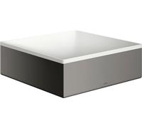 hansgrohe AXOR Suite lavabo à poser, rectangulaire, 285x285mm, avec cadre métal, sans trop-plein, SOLIDSurface, 42002330, Couleur: Chrome noir poli